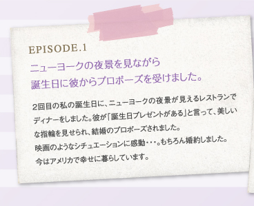 ニューヨークの夜景を見ながら誕生日に彼からプロポーズを受けました。